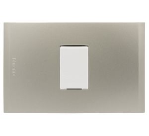 Placa armada pulsador 10A Nóbile perla Bticino