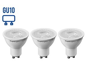 Ampolleta bright LED 5,5W GU10 luz fría PAR16 3 unidades Megabright