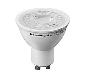 Ampolleta bright LED 5,5W GU10 luz fría PAR16 3 unidades Megabright