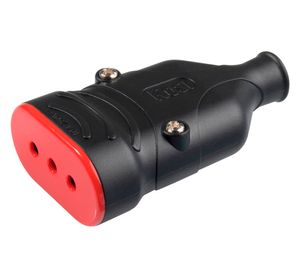 Enchufe hembra volante 10A 2P+T RS78204 negro Rosi