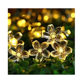 Guirnalda de luces 1.5W 20 luces luz cálida Flores negro