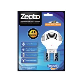 Difusor eléctrico + 4 tabletas insecticida Zecto Anasac
