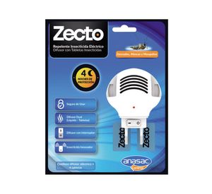 Difusor eléctrico + 4 tabletas insecticida Zecto Anasac