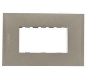 Placa 3 módulos + soporte Nobile terra Bticino