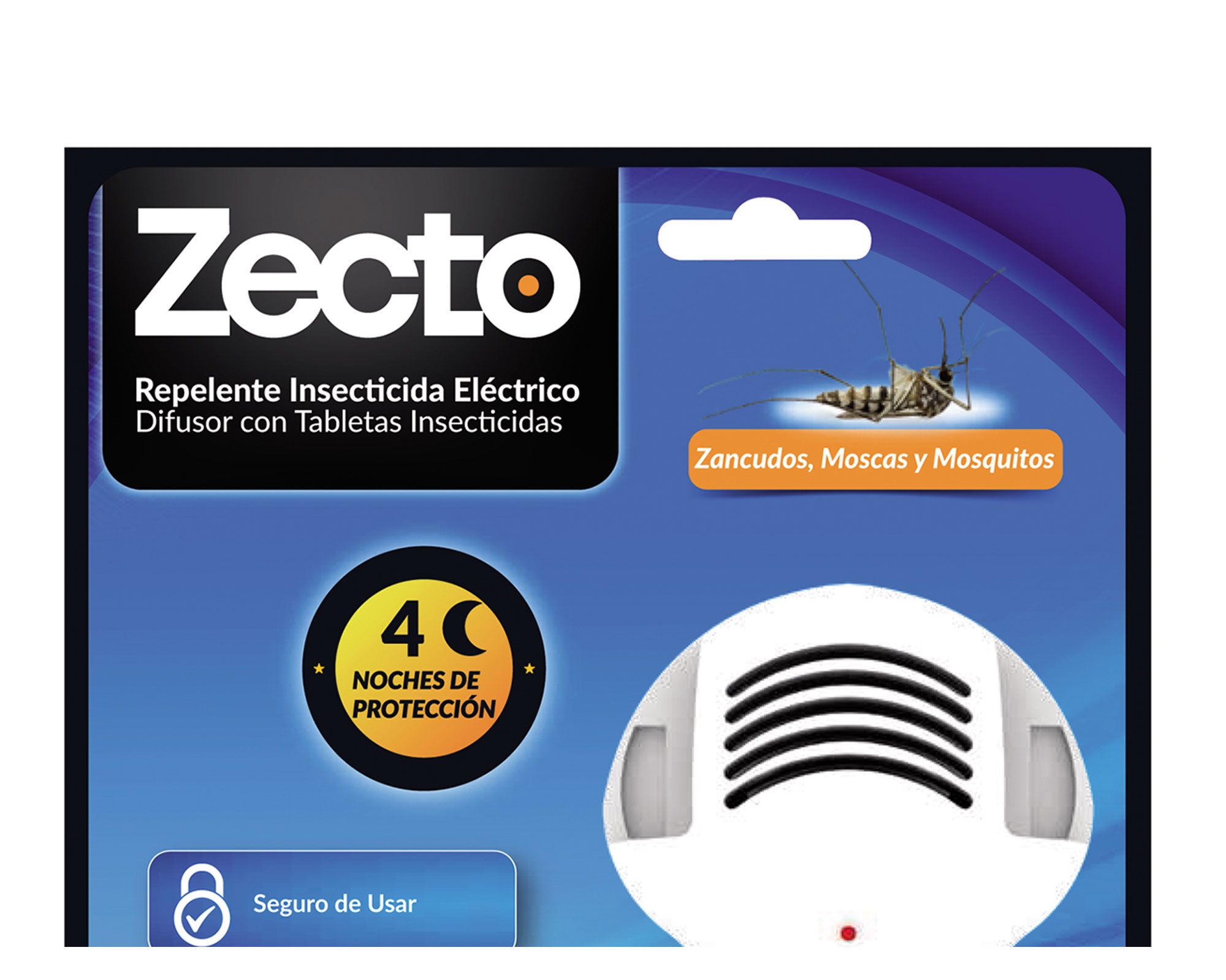 Difusor Eléctrico + 4 Tabletas Insecticida Zecto Anasac