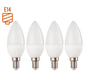 Ampolleta LED 60W E14 luz cálida Vela 4 unidades Elfa.