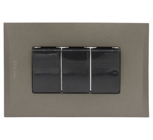 Placa armada interruptor triple 10A Nóbile café Bticino