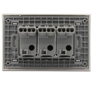 Placa armada interruptor triple 10A Nóbile café Bticino