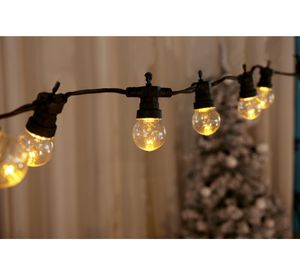 Guirnalda LED 3W 5.6 m 20L luz cálida negro/transparente