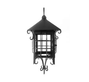 Farol 1L E27 Colonial con soporte mini negro mate Euro.