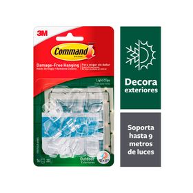 Gancho para exterior transparente 16 unidades Command