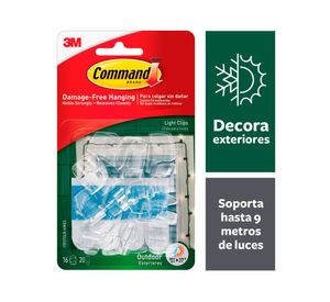 Gancho para exterior transparente 16 unidades Command