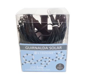 Guirnalda de luces 1.5W 100 luces luz cálida negro