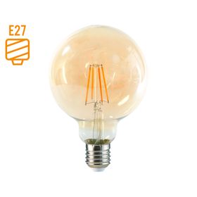 Ampolleta LED 6W E27 luz amarilla G95 Megabright