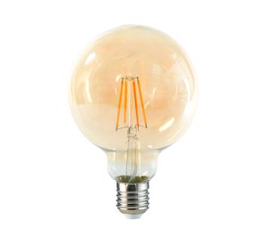 Ampolleta LED 6W E27 luz amarilla G95 Megabright
