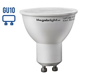 Ampolleta bright LED 5,5W GU10 luz fría PAR16 Megabright PRUEBA