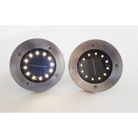 Estaca solar led luz cálida 1.5W 2 un.