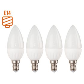Ampolleta LED 60W E14 luz día 4 unidades Elfa.