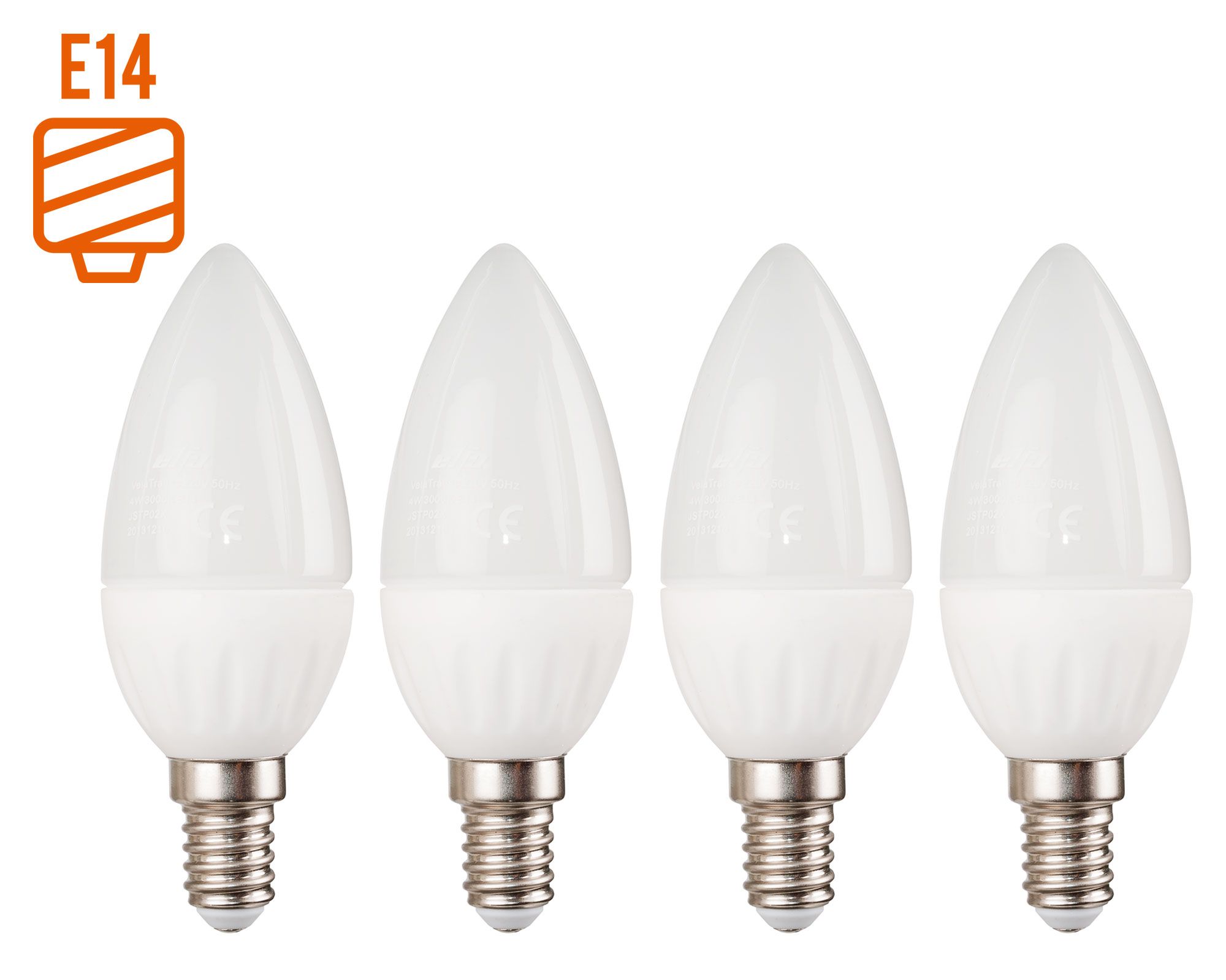 Ampolleta LED 60W E14 luz día 4 unidades Elfa.