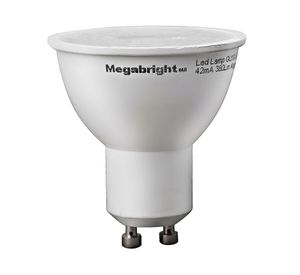 Ampolleta bright LED 5,5W GU10 luz cálida PAR16 Megabright