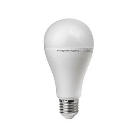 Ampolleta bright LED 15W E27 luz fría A65 2 unidades Megabright.