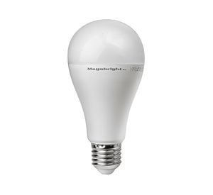 Ampolleta bright LED 15W E27 luz fría A65 2 unidades Megabright.