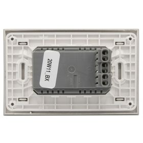 Placa armada tomacorriente dúplex 10A 2P+T  Nóbile perla Bticino