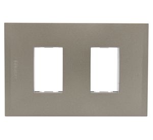 Placa 2 módulos + soporte Nobile terra Bticino