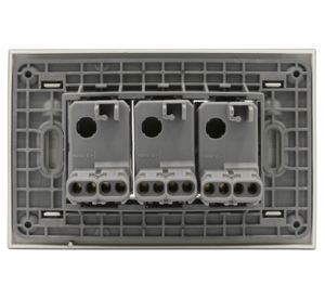Placa armada interruptor triple 10A Nóbile perla Bticino