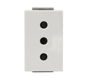 Módulo tomacorriente simple 10A 2P+T Nóbile blanco Bticino