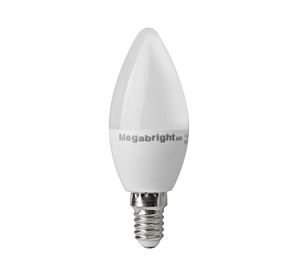 Ampolleta bright candle LED 5W E14 luz fría C37 Megabright