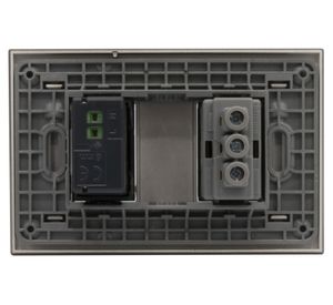 Placa armada tomacorriente 10A 2P+T + USB 10A Nóbile terra Bticino