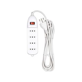 Alargador múltiple 4 posiciones 3 m AT104-3 blanco Ante