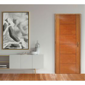 Puerta interior barnizada Capri III Enchapada 70x200 cm Itma.