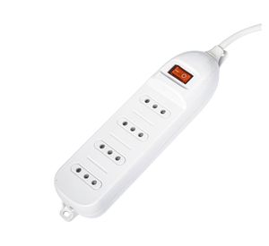 Alargador múltiple 4 posiciones 3 m AT104-3 blanco Ante