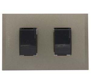 Placa armada interruptor doble 10A Nóbile terra Bticino