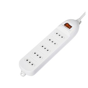 Alargador múltiple 5 posiciones 3 m AT105-5 blanco Ante