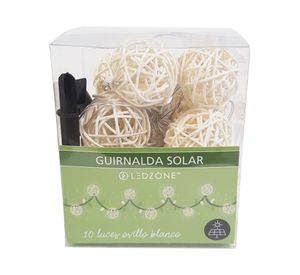 Guirnalda de luces 1.5W 10 luces luz cálida Ovillo blanco