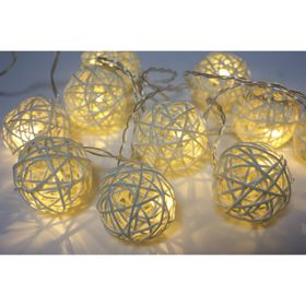 Guirnalda de luces 1.5W 10 luces luz cálida Ovillo blanco