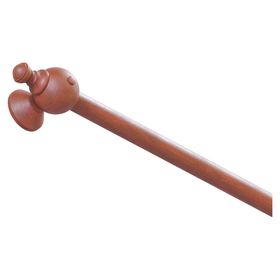 Barra para cortina madera 22 mm sin argollas 2x140 cm Cedro