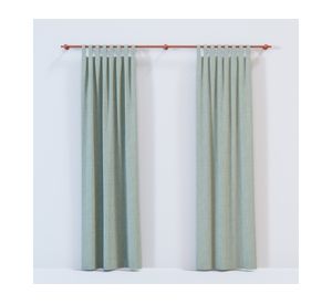 Barra para cortina madera 22 mm sin argollas 2x140 cm Cedro