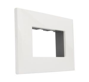 Placa 3 módulos + soporte Nobile blanco Bticino