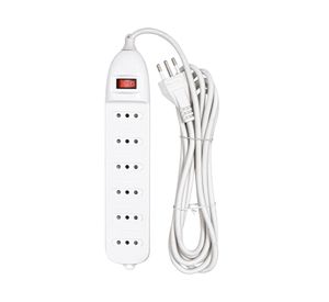 Alargador múltiple 6 posiciones 3 m AT105-5 blanco Ante