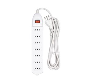 Alargador múltiple 7 posiciones 3 m AT107-3 blanco Ante
