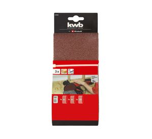 Banda de lija grano 100x915 mm grano 60-80-120 3 piezas KWB
