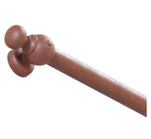 Barras para Cortinas 22 mm madera 160x2 cm cedro