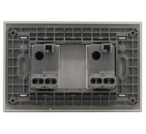 Placa armada interruptor doble 10A Nóbile perla Bticino