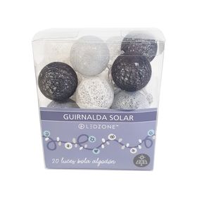 Guirnalda de luces 1.5W 20 luces luz cálida Bola Algodón multicolor