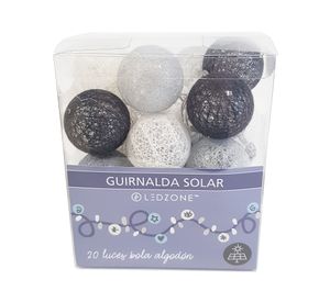 Guirnalda de luces 1.5W 20 luces luz cálida Bola Algodón multicolor