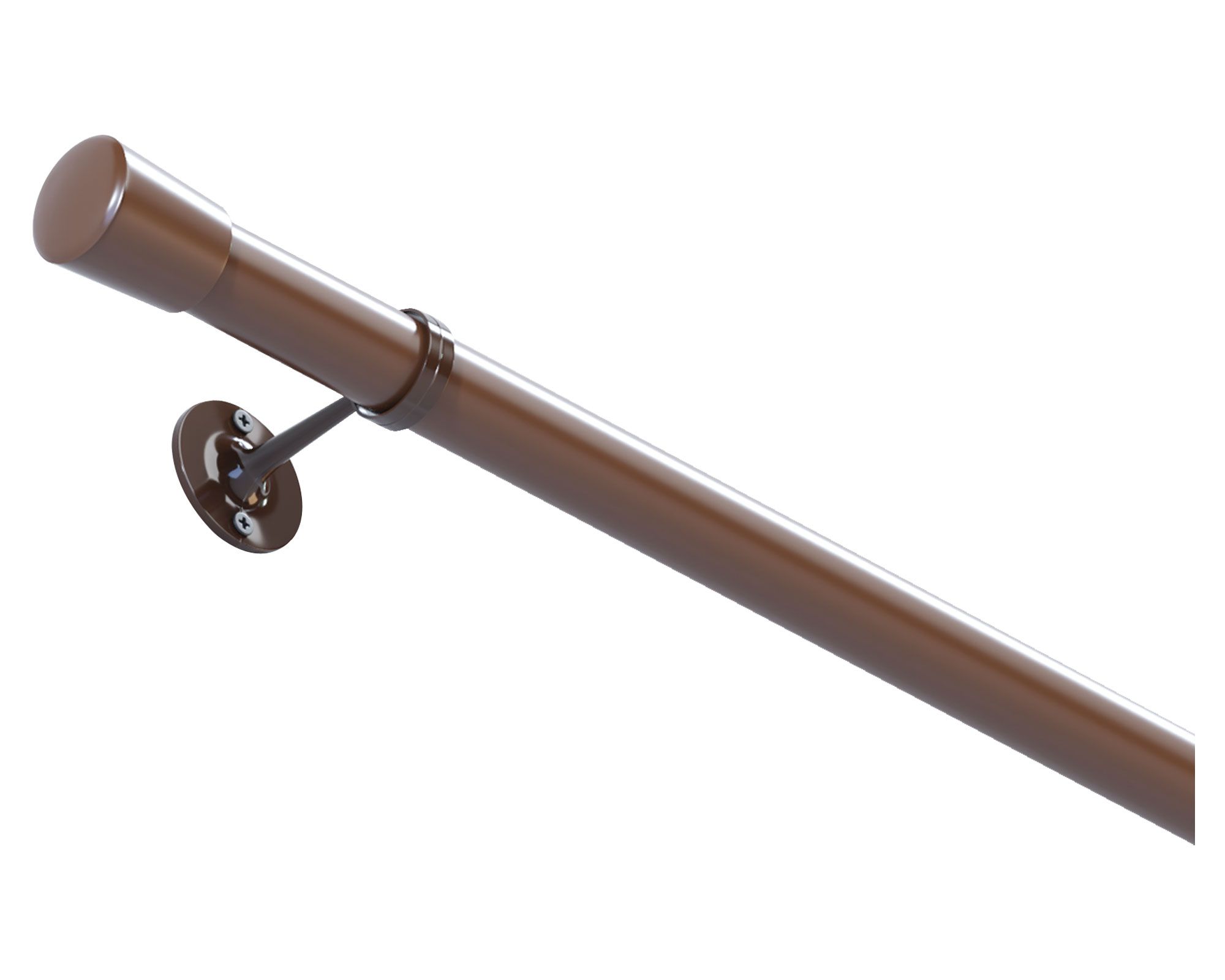 Barra para cortina metal Innova Zamac 240x2 cm café a $4.990